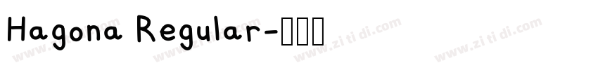 Hagona Regular字体转换